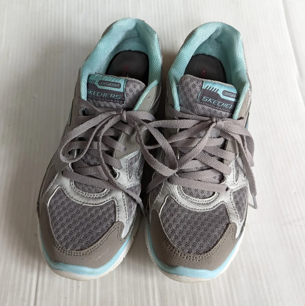 SKECHERS Flex Appeal Align 3.0 lightweight sneakers gray blue running shoes